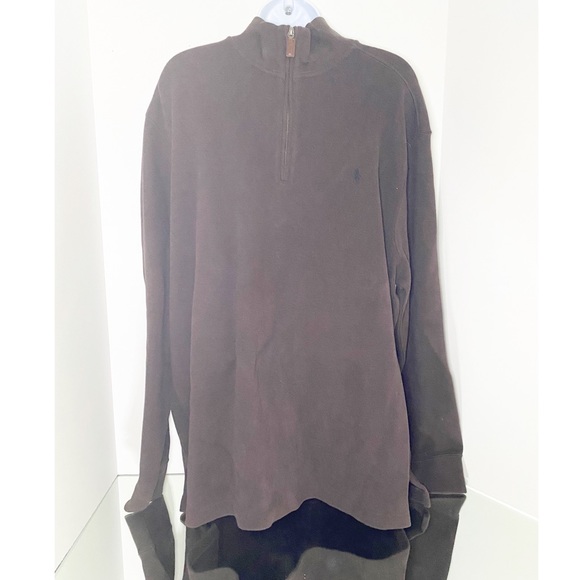 Brown Ralph Lauren Polo Zip Pullover
